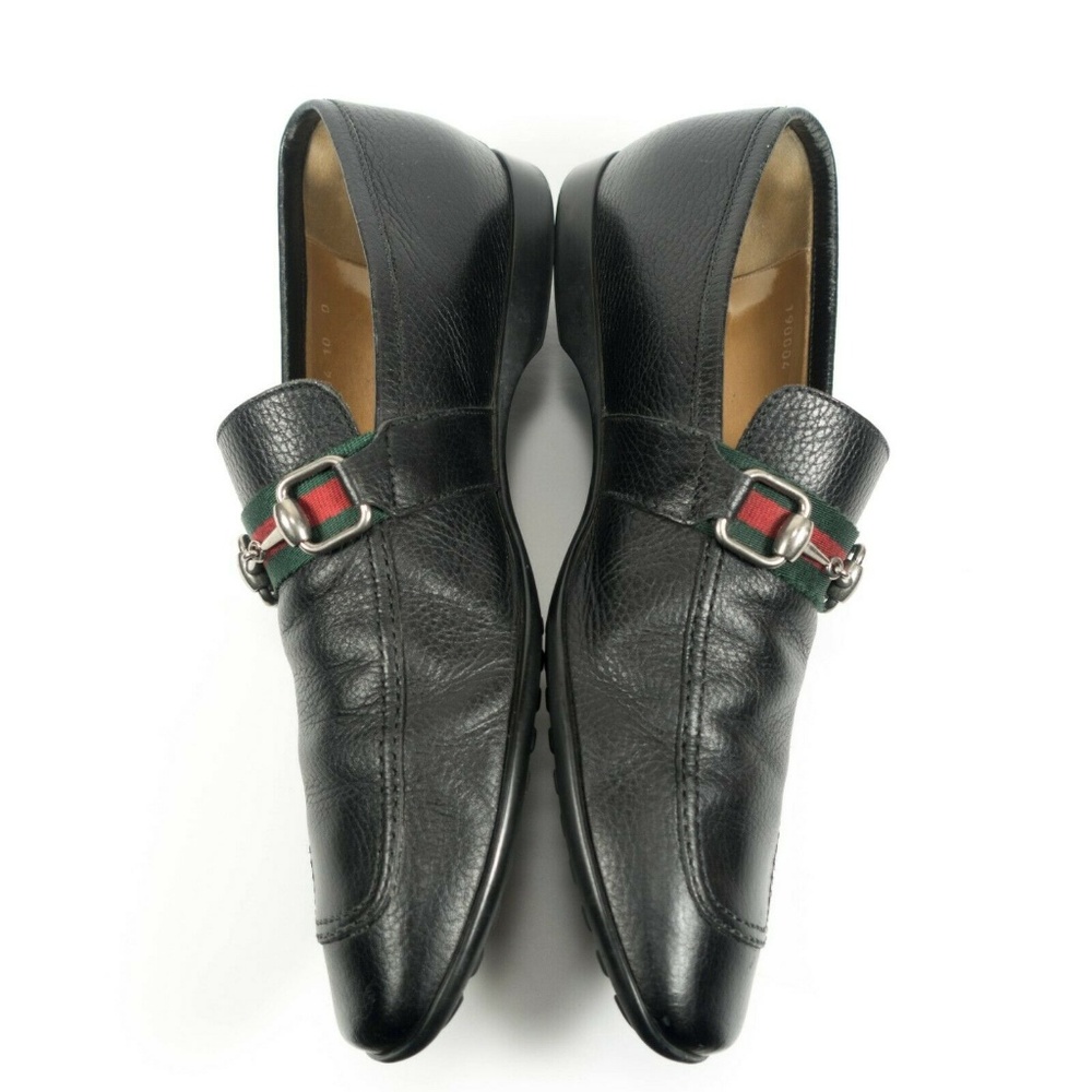 Gucci Horsebit Loafer Black Leather Slip On Shoes - Picture 4 of 8
